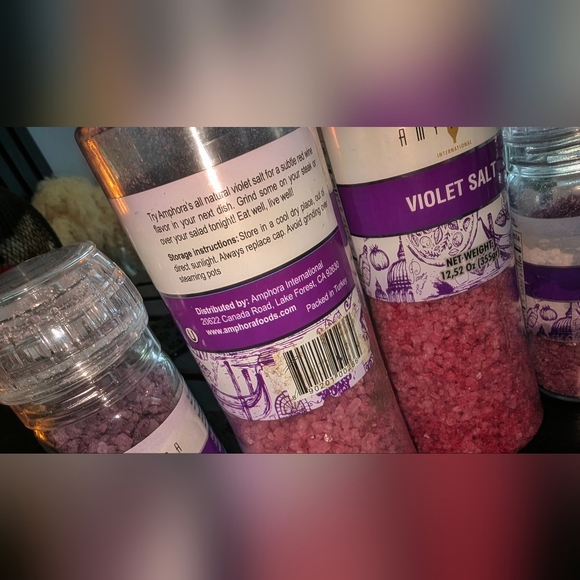 Violet Purple Salt in Grinders x4 - Picture 2 of 4